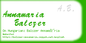 annamaria balczer business card